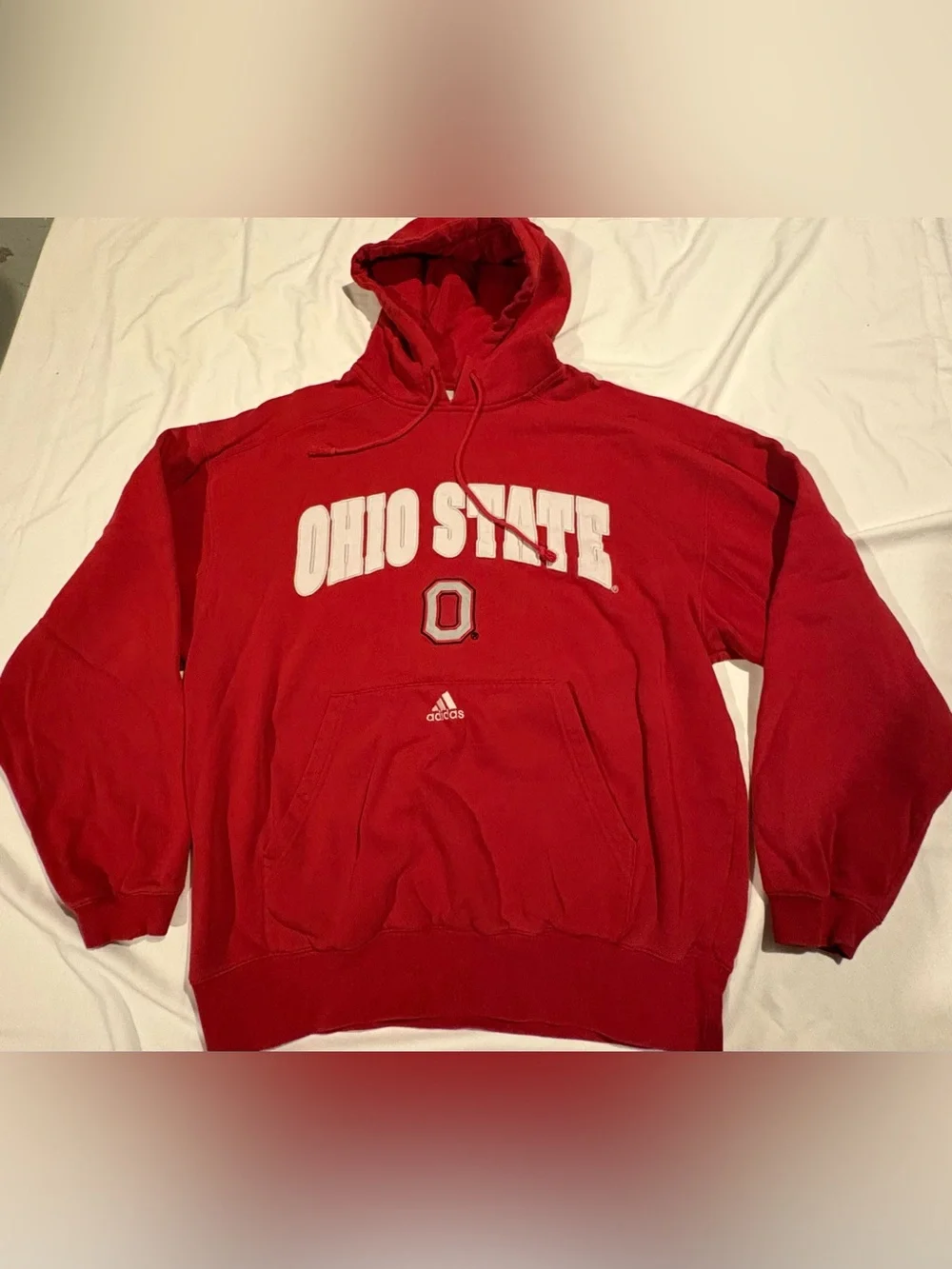 Ohio State Buckeyes Red Adidas Hoodie Pullover NCAA Men’s Size:Large